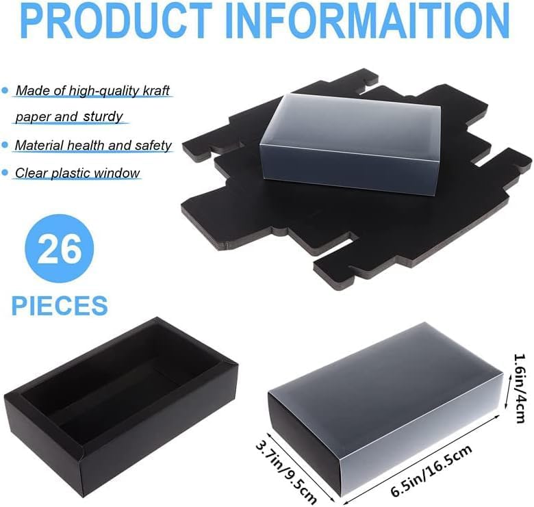 26PCS Rectangle Drawer Kraft Boxes for Party Favor Treats