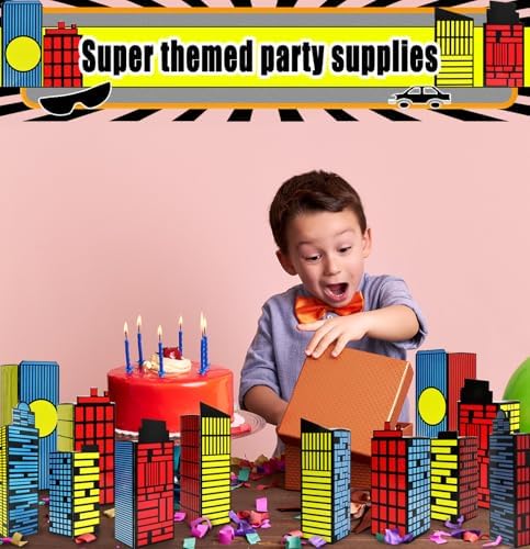 MUNILAIL 12 Pcs Hero Party Favor Boxes with City Design