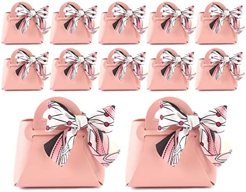 MEIKLE 12 Pack PU Leather Candy Gift Bags for Parties and Occasions
