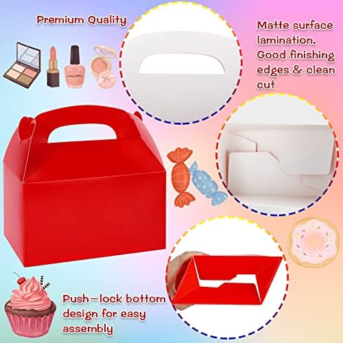 24Pcs Black Gable Candy Boxes with Handles