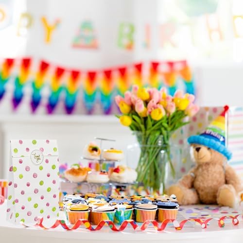 OFIHANLY 48Pcs Polka Dots Gift Bags for Kids Birthday Party