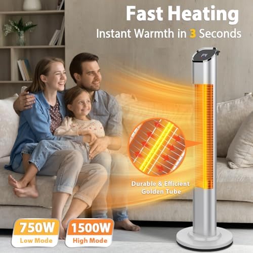 PATIOBOSS Electric Space Heater with Remote and 24H Timer