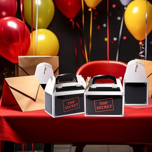 Top Secret Spy Party Favor Boxes 24Pcs