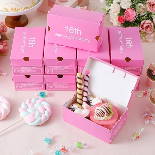 Gueevin 24 Pcs Mini Sneaker Gift Boxes Pink Party Decorations
