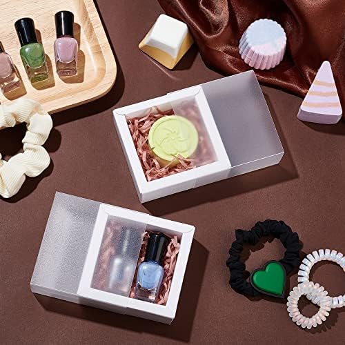 BENECREAT 16 Pack Clear Frosted PVC Gift Boxes