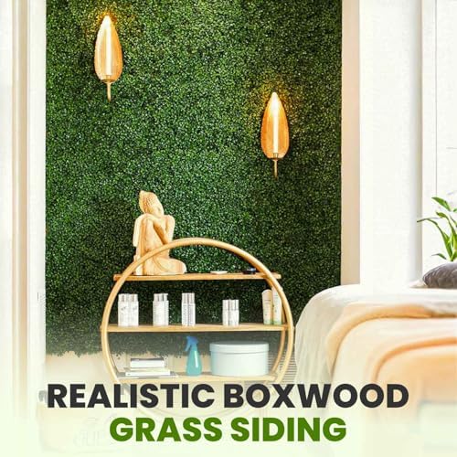 KASZOO Artificial Boxwood Hedge Wall Panels 12 Pack