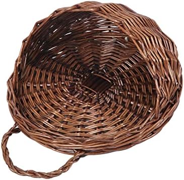 JJSQ Handmade Woven Wicker Hanging Storage Basket Brown 142x118x47 Inch