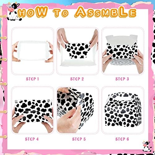 24 Pack Cow Print Gift Boxes for Parties and Celebrations