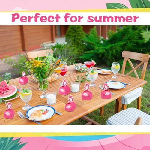 Honoson 24 Pcs Flamingo Gift Boxes for Tropical Parties