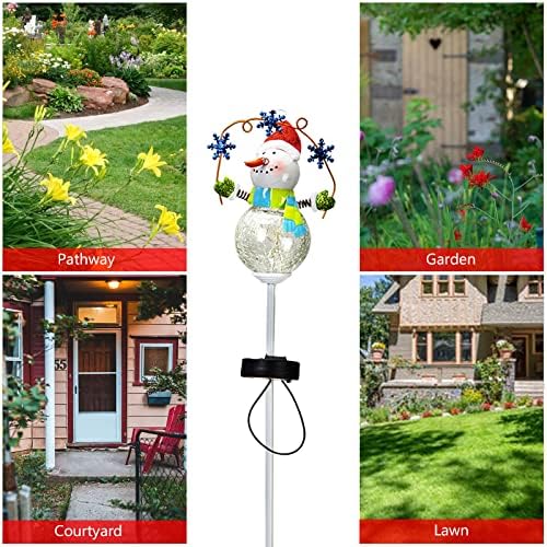 Christmas Snowman Solar Pathway Lights Outdoor Decoration