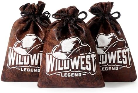 RICHNESS Cowboy Themed Gift Bags 4x6 Inches Pack of 12