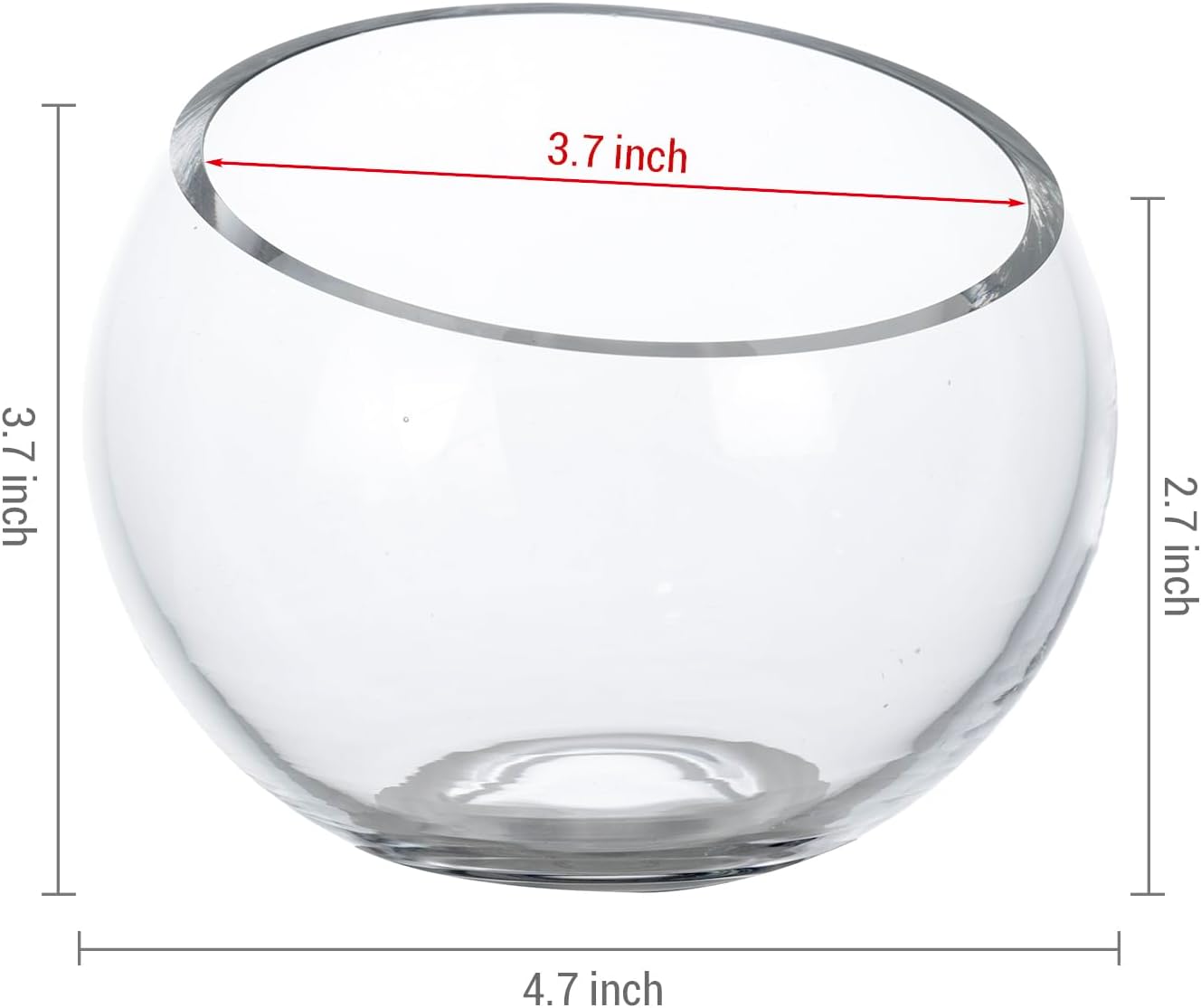 MyGift Premium Hotel Series 5 Inch Clear Glass Terrarium Set of 4
