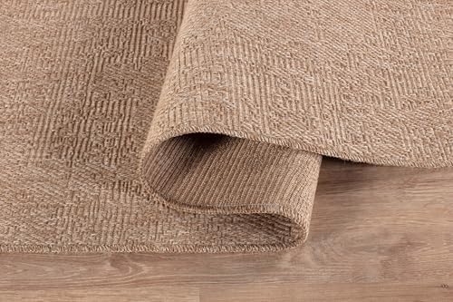 Washable Jute Rug 2x7 Natural Farmhouse Boho Design