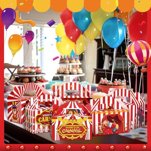 Dunzoom Carnival Themed Treat Boxes 24 Pcs