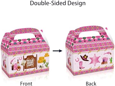 24 Pack Western Cowgirl Party Favor Boxes