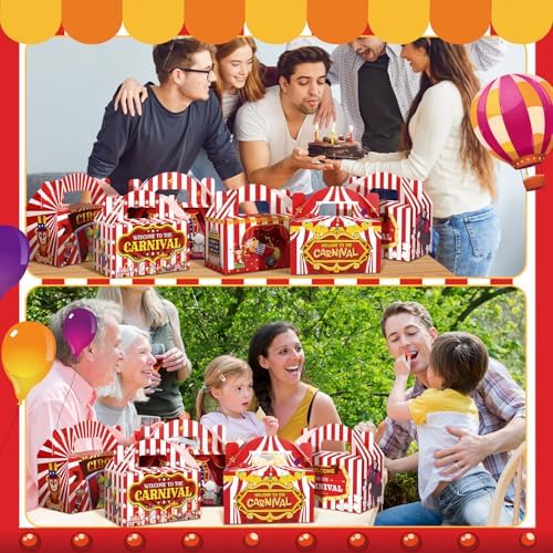 Dunzoom Carnival Themed Treat Boxes 24 Pcs