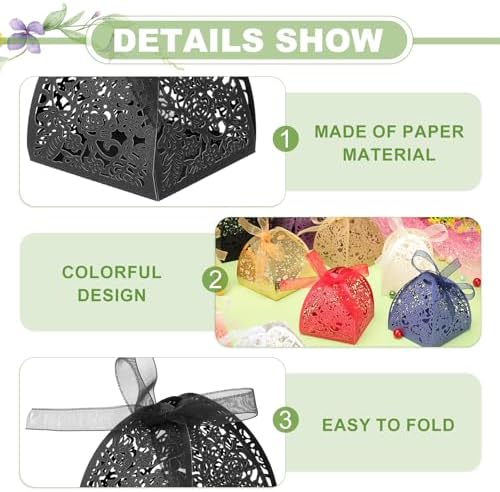 PATIKIL 236x236x276 Inch Favor Boxes 24 Pcs