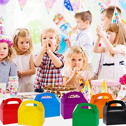 24Pcs Black Gable Candy Boxes with Handles