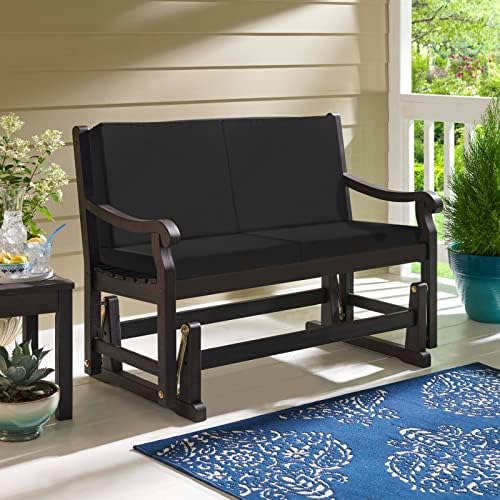 GUEGLSA Outdoor Cushion Covers 22x22x4 Set of 2 Black
