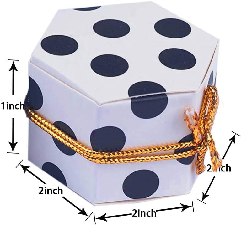 Aimto Black and White Favor Boxes - 50Pcs 2x2x1 Inch