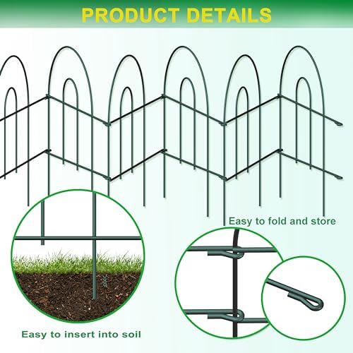 Decorative Garden Folding Border Fence 18in X 50ft