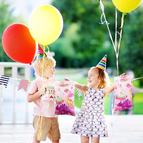 100 Pcs Watercolor Dinosaur Party Favor Bags