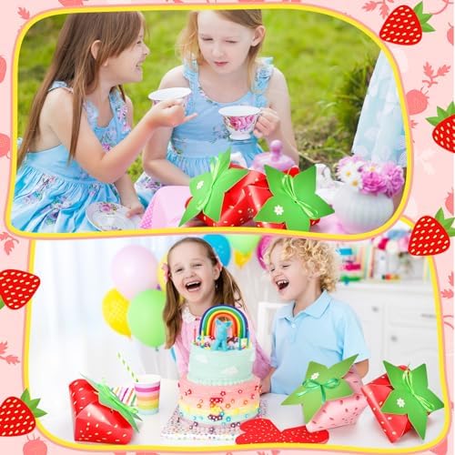 Fuyoooo 30 Pcs Strawberry Gift Boxes for Birthday Party Supplies