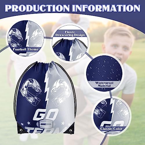 12 Pcs Football Fan Drawstring Backpacks Football Party Favors for Cowboys