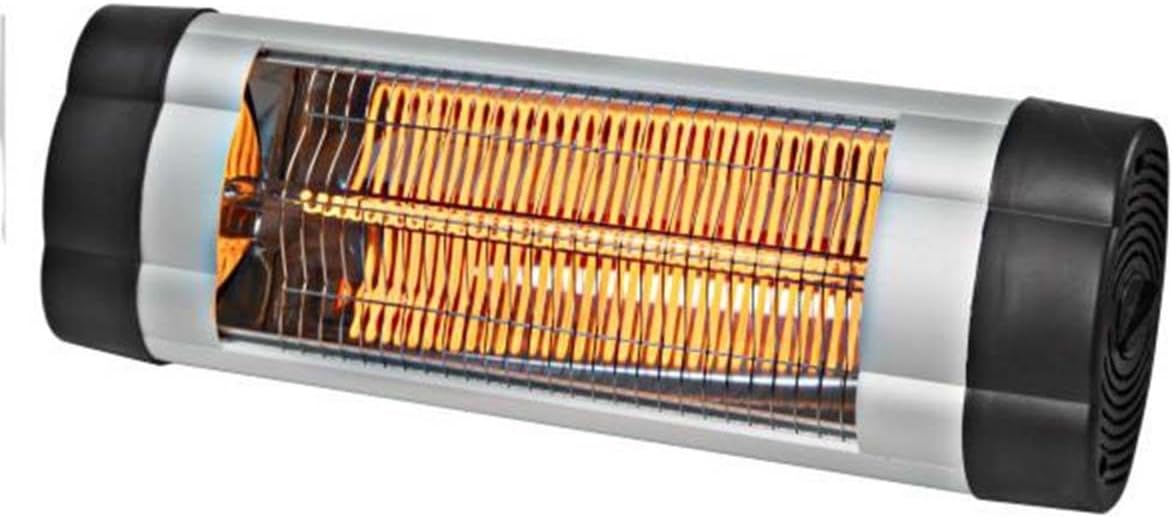 Comfort Zone 1500W Wall Mount Patio Heater with Thermostat and Timer