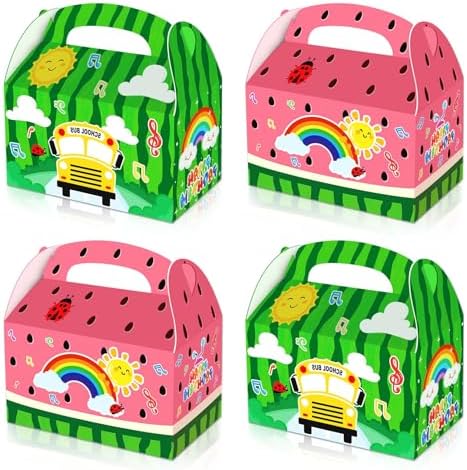16 Pcs Cartoon School Bus Melon Party Favors