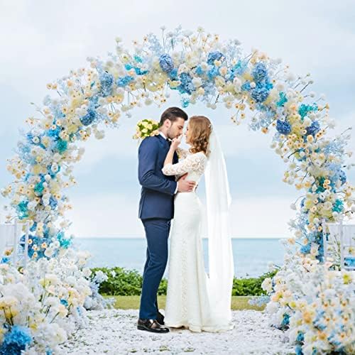 Putros 8FT Gold Round Balloon Arch Stand Wedding Backdrop Frame