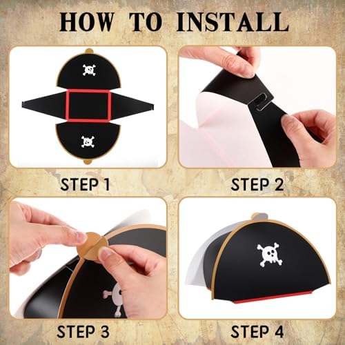 Spakon Pirate Hat Treat Boxes 12 Pack