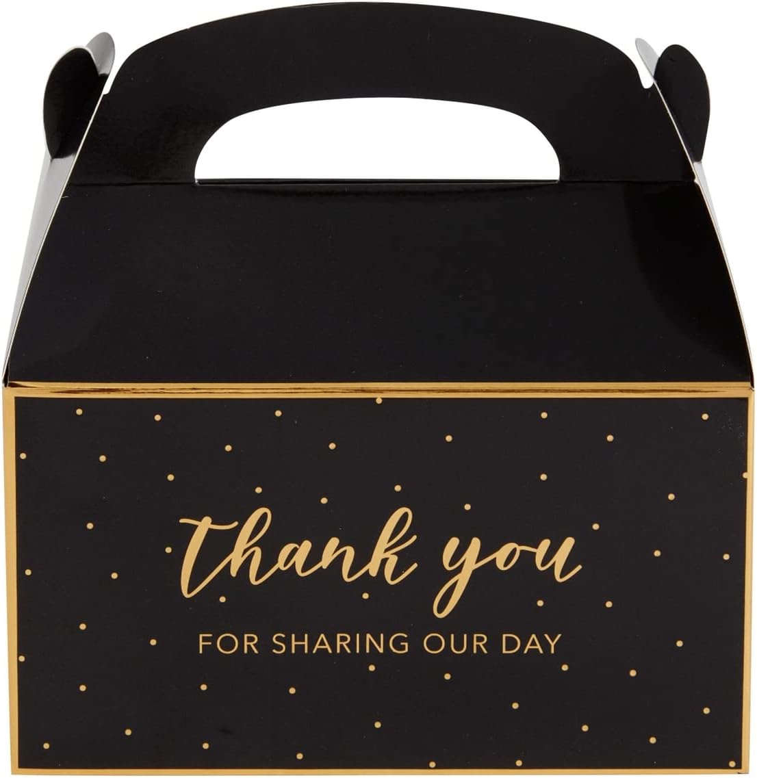 Sparkle and Bash Black Gold Party Favor Boxes 24-Pack
