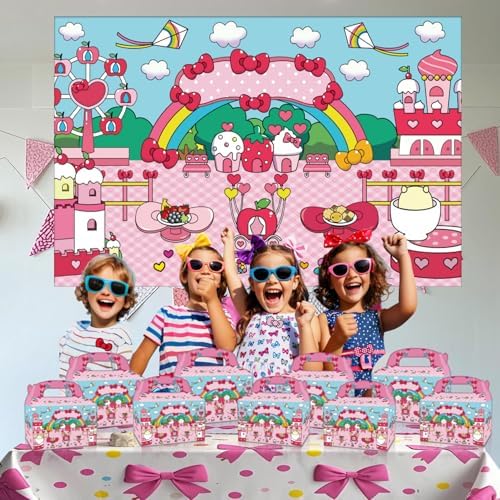12Pcs Cartoon Cat Birthday Party Gift Boxes for Kids