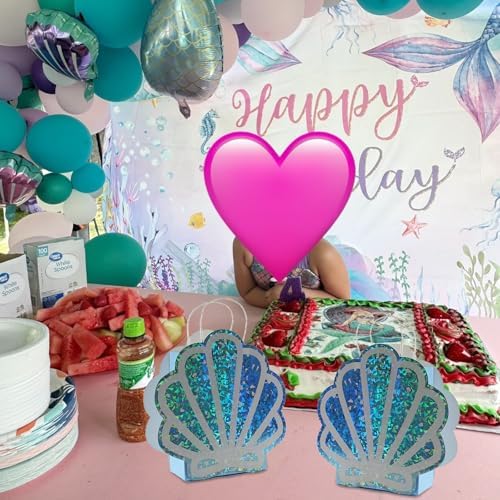 Sariiraw 16 Pack Holographic Seashell Gift Bags with Handles