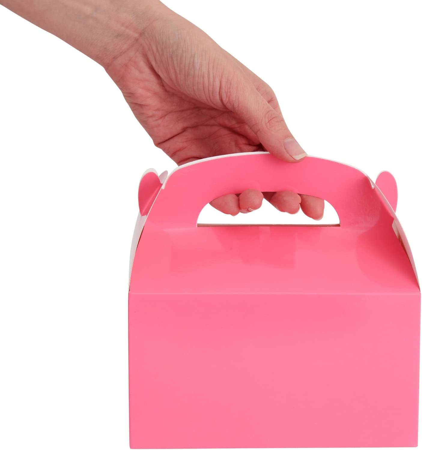 BLUE PANDA 24 Pack Pink Gable Boxes for Parties