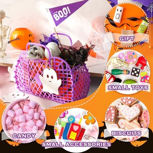 Gerrii 6 Pcs Halloween Boo Basket Treat Bags Party Favor