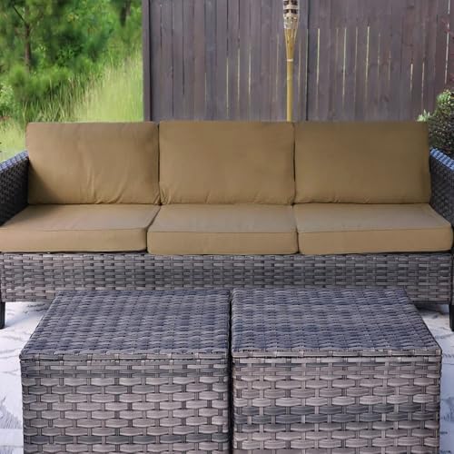 Sqodok 6PCS Outdoor Cushion Slipcovers Camel