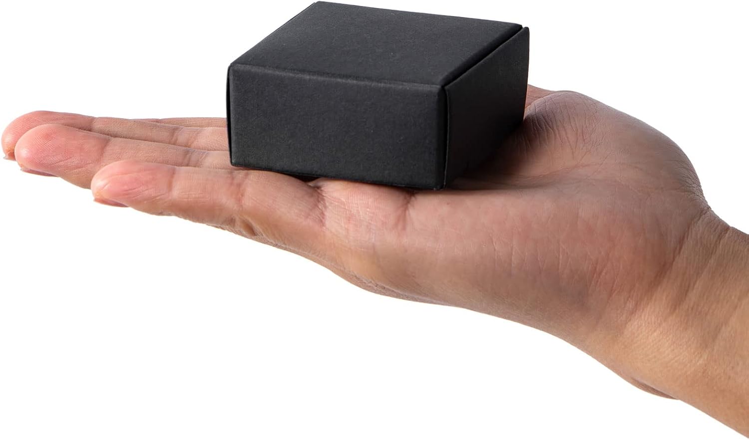 Nignya 100 Pcs Black Mini Gift Boxes Square Kraft Paper Favor Boxes