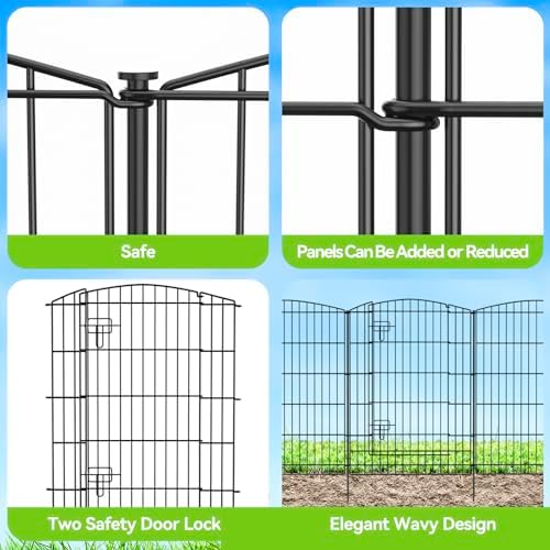 INJOPEXI Decorative Garden Fence 26ft x 36in