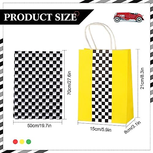 Glenmal 16 Pack Racing Car Gift Bags with Handles