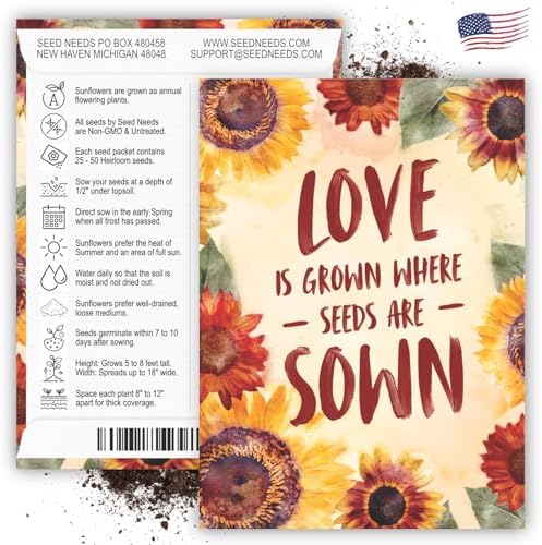 Seed Needs Sunflower Seed Packet Party Favors 20 Packets