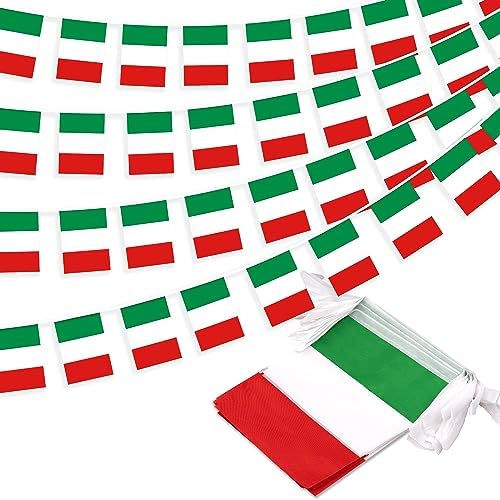 Italy String Flag Pennant Banner 33 Feet 30 Flags