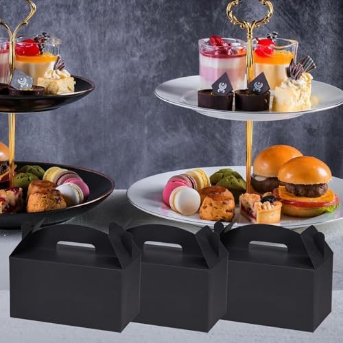 Aosric Black Gable Boxes with Handles 12 Pcs