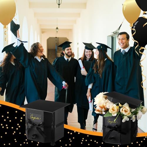 Chunful 3 Pcs Graduation Cap Gift Boxes with Drawer