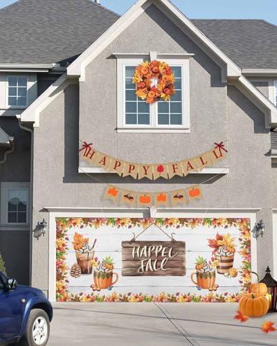 Fall Garage Door Banner 7x8 ft Thankful Decor