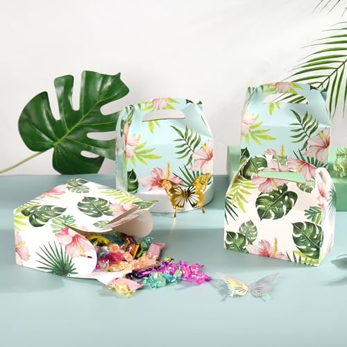 DjinnGlory 36 Pack Tropical Palm Leaf Treat Boxes