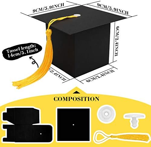 ZMCINER 30 PCS Graduation Cap Candy Boxes 2025
