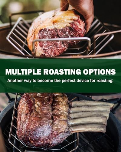 BONPAZ Rib and Roast Rack for Big Green Egg