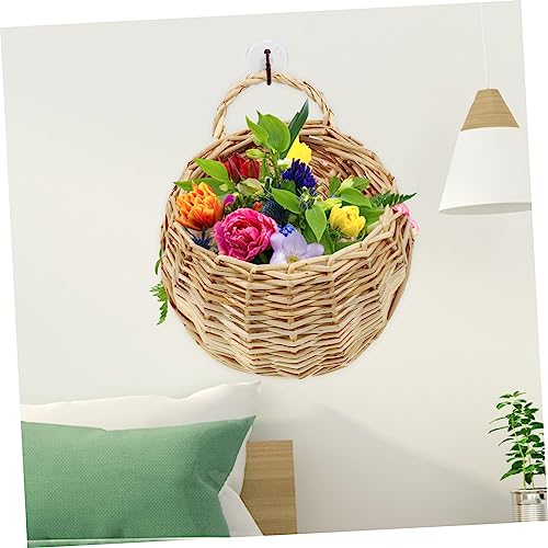 Hoement 2pcs Woven Hanging Planter Basket for Home Decor